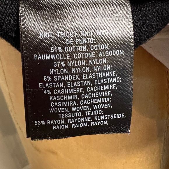 Anthropologie Angel of the North black sweater with white lining medium - Picture 7 of 7